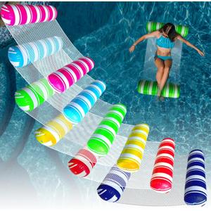 6 Pack Inflatable Pool Floats Adult Size Water Hammock,Water Floaties for Adults,4-in-1 Multi-Purpose Pool Floating Toys, Pool Rafts Lounge Chairs Floaties,for Adults Vacation Fun and Rest (Blue & Green & Pink & Navy Blue & Burgundy & Yellow) 6 Pack Inflatable Pool Floats Adult Size Water Hammock,Water Floaties for Adults,4-in-1 Multi-Purpose Pool Floating Toys, Pool Rafts Lounge Chairs Floaties,for Adults Vacation Fun and Rest (Blue & Green & Pink & Navy Blue & Burgundy & Yellow)