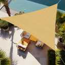 Shade&Beyond Triangle Sun Shade Sail 15'X15'X21' Permeable Canopy Sand for Patio Garden Yard Deck Pergola (We Make Custom Size) (1 5' X 1 5' X 2 1')