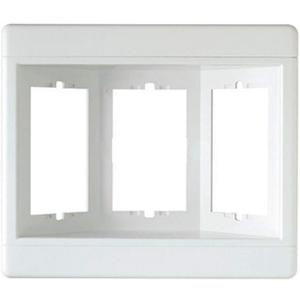 Legrand Pass & Seymour TV3WW 3 Gang Recessed TV Box, Frame Only, White (1 Count)