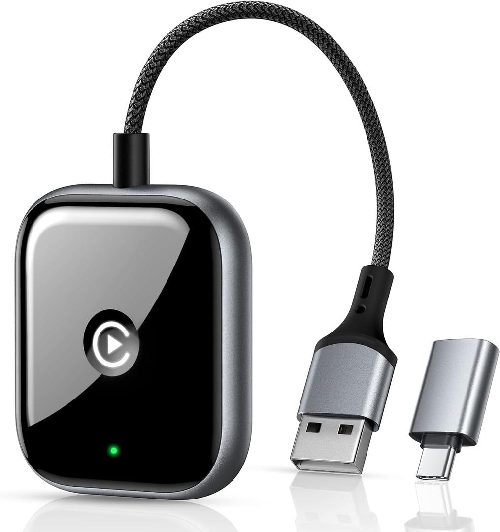 Wireless CarPlay Adapter for Apple CarPlay, Convert Wired to Wireless CarPlay Dongle, Fast Auto Connect, Ultra Mini CarPlay Adapter for iPhone, Fit for Cars with Built-in Wired CarPlay