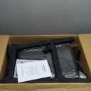 Raynesys Counter Height Bar Stools Set of 2, 24 Inch Barstools for Kitchen Counter, Kitchen Stools with Bonded Leather Saddle Seats & Heavy Duty Metal Legs, Easy Assembly, All Black