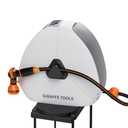 Giraffe Tools Retractable Heavy Duty Hose Reel, 1/2" x 130FT Automatic Rewind Garden Hose Reel with 360° Swivel Base, Ground Mounted for Lawn, Patio, Concrete Floor & Yard Watering