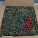 Timer & 50 LED - 9 Ft by 12 Inch Prelit Christmas Garland with Lights, Lighted Christmas Cedar Garland Realistic Soft Thickness Cypress Garlands Xmas Fireplace Mantle Table Doorframe Indoor Outdoor