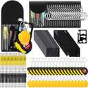 Mini Tape Measure Screwdriver Multitool Pen Credit Card Helmet Keychains Bulk Father Gift for Men Party Favor (Black,Yellow,60 Pcs)