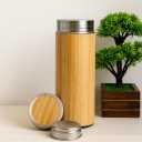 Natural Premium Bamboo, Stainless Steel Tea Strainer, Reusable Fine Mesh Infuser for Loose Leaf Tea