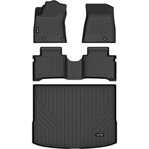 HAFIDI Floor Mats & Cargo Liner Set Fit for 2023 2024 2025 2026 Kia NIRO & NIRO Hybrid (Not for NIRO EV &NIRO PHEV) All Weather Protection TPE Anti-Slip Floor Liners Custom Accessories - Black