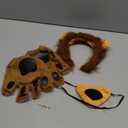 HATINXIA 5Pcs Lion Costume Set for Adult Men Women - Lion Ears Headband Furry Tail, Paw Gloves for Halloween Dress Up Cosplay