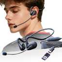 Gaming Headset with Mic, Open Ear Headphones, Wired PC Headset with Microphone, 7.1 Surround Sound PC Gaming Headset for Laptop, PS5, Switch, iPhone 16/15, Wired Headphones for Work (USB-C & USB-A)