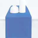 PurpleEssences Light Blue Table Runner - Hemstitch Detail - 100% Cotton Durable Washable Fabric - Ideal for Spring Easter Summer, Perfect as 6 ft Table Linen - Solid Hemstitch - 14 x 72 Inch