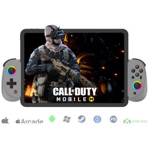 Koiiko Wireless Controller for iPad, Tablet, iPhone/Android/PC/Switch/PS3/PS4 Gamepad Joystick with 7-color RGB lights, Turbo, Supports Mobile Cloud Game, Streaming on PS/Xbox/PC Console, iPhone 17 Controller (Grey)