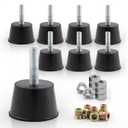 NEWBYTEK M6 Thread Rubber Furniture Leveling Feet Screw in Threaded Furniture Levelers Adjustable Table Chair Levelers Feet Glides for Chairs Tables Cabinet Patio - 8 Pack