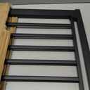 Cumbor 30-54" Extra Wide Baby Gate for Stairs, Dual Lock & Self-Closing Dog Gate Indoor, Easy Install Pet Gate for Doorways, Hallways & Kitchen, Easy Walk Thru Safety Proofing for Babies & Pets, Black