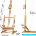 MEEDEN Tabletop Easel for Painting H-Frame, Adjustable Painting & Display Table Top Easel Stand, Hold Canvas up to 16", Sturdy Beech Wood Table Art Easel for Adults, Kids, Beginners