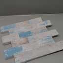 DEWOO Peel and Stick Wall Tile Backsplash PVC Self Adhesive Tiles for Kitchen Bathroom Turquoise Teal (10-Sheet, 13.5" x 11.4")