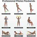 Resistance Bands for Working Out, 5-Pack Elastic Exercise Bands for Strength Training, Stretching, Workout; Home Gym Equipment for Women Men, Pilates Yoga Physical Therapy, Leg Glute Arm Exercise Kit (Red)