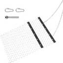 4 X 3 FT Towable Steel Durable Rust Resistant Chain Rake ATV Drag Harrow with Galvanized Mesh Lining and Front Weight Tray