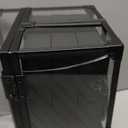 FRENESSA Portable Makeup Case Cosmetics Display Cases Toiletry Organizer Box Transparent Acrylic Artists Train Case with 6 Trays Travel Makeup Tools Storage for Vanity Counter Dresser Organizer Black