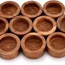 NIRMAN Acacia Wood Tealight Candle Holder for Wedding, Party, Birthday, Holiday, Home Decoration (2.25" x 2.25" x 1"), (Set of 12)
