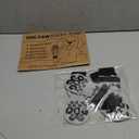 Anti Slip Dog Socks to Prevent Licking Paws - Double Side Paw Covers Dogs Grip Sock for Hardwood Floors, No Twist Dog Booties Grippy Socks for S Senior Dogs, Light Grey and Black, L (Pack of 4)