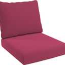 California Umbrella Outdoor Deep Seat, Patio Seat Cushion, 24 x 48 Inch, Premium Outdoor Memory Foam, Fade Resistant, Sunbrella Fabric, Hot Pink