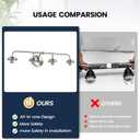 RUIYEY Bathroom Vanity Light Fixtures: 4-Lights Brushed Nickel Vintage Light Fixtures for Bathroom Above Mirror, Wall Lights Indoor with Frosted Milky Glass for Bath Bedroom