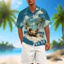 Mens Funny Neon Hawaiian Shirts 3D Graphic Button Down Short Sleeve Shirt Summer Beach Aloha Tops Theme Party (3X-Large, Sloth)