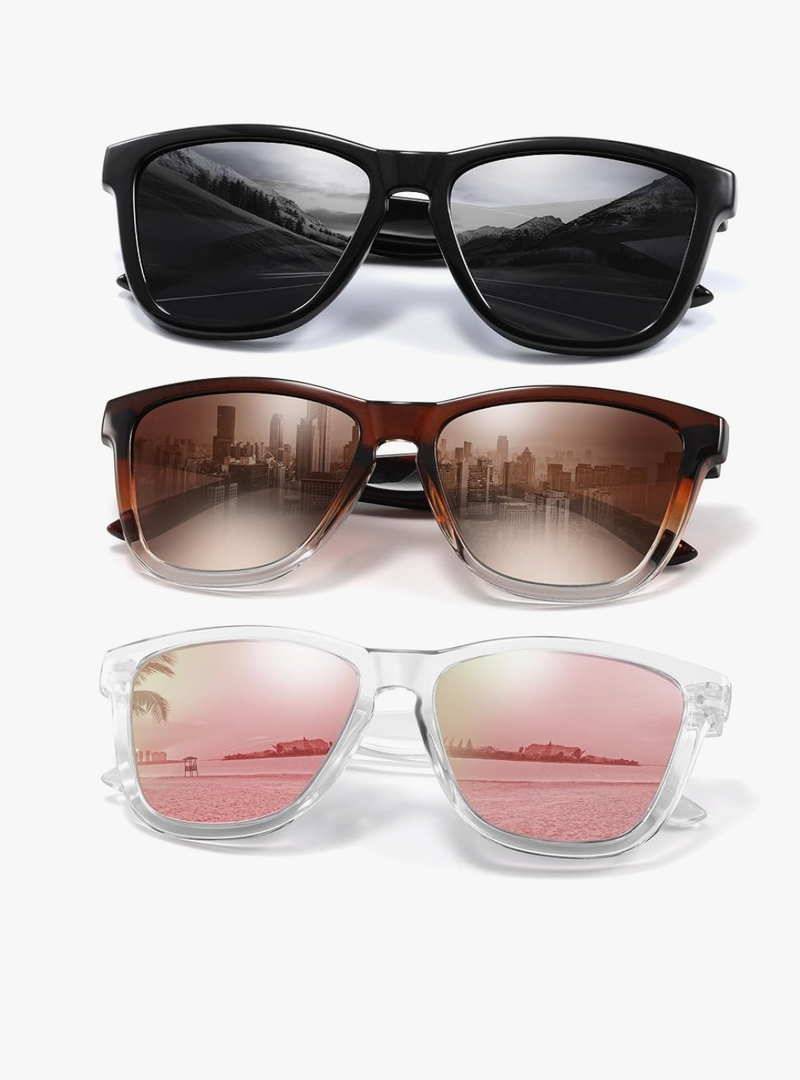 kunchu Polarized Sunglasses Womens Trendy Classic Retro Womens Sunglasses Men Driving Sun Glasses UV Protection