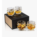 KANARS Old Fashioned Whiskey Glasses 11 Oz  Emperor Rocks Glasses Set of 4 for Bourbon Cocktail Scotch Snifter Malt Cognac  Heavy Crystal Bar Glassware  Unique Men Gift