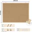 DAHAPYBOO Cork Board Bulletin Board,24x18 Cork Board for Office with Pin Oak Wood Boards,Message Board or Vision Board Decoration.