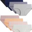 Adorel Teen Girls Underwear Cotton Panties Briefs Solid Color Pack of 8 (11-12 Years)