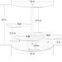 Dezzer 4 Tier Acrylic Cupcake Stand, Clear, 12" x 8" x 8" x 8" x 12"