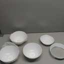 28 OZ Ceramic Soup Bowls for Kitchen White Diamond, Ultra light Set of 4 Perfect for Soup Bowls for Kitchen, Ramen Bowl, for Oatmeal, Fruit,Salad and Rice Bowl, Dishwasher & Microwave Safe (6.8 INCH)