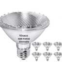 Vinaco PAR30 Halogen Bulb 50W 120V E26 Base, 6 Pack PAR30 Short Neck Halogen Long Lifespan, 50W PAR30 Dimmable 3000k Warm White, High Out PAR30s Flood Light Instead for Flood Light Bulb Outdoor.
