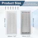 Aluminum Air Vent Cover (18" x 8") - Rectangle Ventilation Grille Louvered Ventilation Cover for Cabinet Closet Door Wardrobe HVAC Vent (Ducting Openings: 15.6" x 5.7"),White