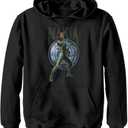 Marvel Boy's Nakia Shield Hoodie, Black, Large