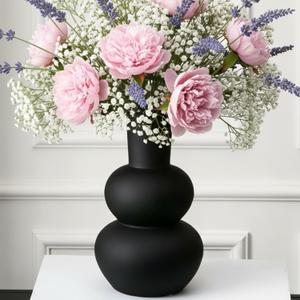 Ceramic Vase for Home Decor, Abstract Irregular Design Flower Vase, Living Room Decor Minimalist Decorative Vases for Pampas Grass