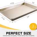 HONGBAKE 2 Pack Half Sheet Baking Pans,Non Stick Baking Sheet for Oven, 57% Thicker Carbon Steel Cookie Sheets for baking, 17.5" x 12" Cookie Trays