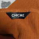 CHICME Womens Off The Shoulder Flowy Tops Casual Batwing Slit Sleeve Blouse Loose Shirt with Bandeau Top (Brown, L)