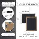 Rustic Magnetic Chalkboard Signs 16 x 20 inch Wood Framed Wall Hanging Display Board for Wedding, Bar, Kitchen, Brown