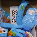 KIZZYEA Toys for 1 2 3 Years Old Boys Girls, Toddler Basketball Hoop & Soccer Goal, Montessori Toy, Interactive Musical Sports Toys with Light, Christmas Birthday Gifts for Baby Kids Age 12-18 Months (Blue)