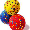 ESYLIF 3 Pack Dog Toy Balls,Interactive Dog Toys, New Gifts, Teething Toys for Aggressive Chewers,Durable Tough Indestructible Chew Toys for Small/Medium/Large Breeds(3 Inch)
