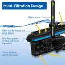Antfraer 70W Solar Pond Pump with Filter Kit, 27FT Cord Foldable Monocrystalline Solar Panel, 3-Stage Pond Filter for Outdoor Ponds, Koi Ponds, Waterfalls & DIY Water Features