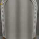 16" x 24" Linen Bulletin Board, Arched White Wood Frame with Beaded Trim, Decorative Pin Board Wall Organizer for Photos, Notes, Memo & Vision Board, 4060WH, 23.6 X 15.7 Inches