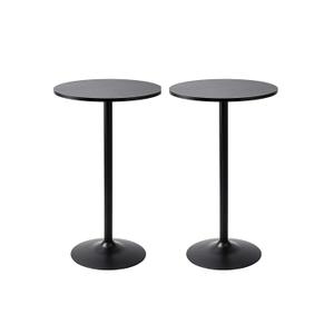 Pearington Santina 2 Pack Round Bar and Pub Table, Black