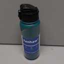 Fanhaw 20 Oz Insulated Stainless Steel Vacuum Water Bottle with Anti-Dust Pop-Open Lid - For Kids, Women, Men | Leak & Sweat Proof (Green Blue)