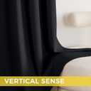 NICETOWN Room Darkening Draperies Curtains Panels, 2 Panels Black W52 x L108