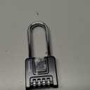 2.76 in Long Shackle Combination Lock for Outdoor & Indoor | Heavy Duty, Weatherproof, 4-Digit Security | Padlock for Gates, Fences, Sheds, Lockers, Storage | 1-Pack, Black