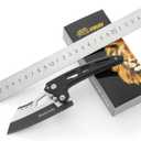 Folding Pocket Knife with G10 Handle & Axis Lock, EDC Camping Folding Knife for Outdoor Men Women