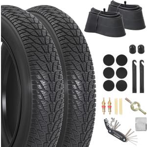 20x4.0/ 20x3.0/ 26x4.0 Fat Bike Tires, 20x4/ 20x3/ 26x4 Fat Tire Tube and Bicycle Repair Tool Kit, Foldable Heavy Duty Off-Road Bike, Ebike Fat Tires Replacement Set