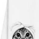 Adorable Cat Gifts Hand Towels, Cute Cat Hand Towels for Bathroom Washroom Decor, Funny Cats Animals Bathroom Decor, Cats Gifts for Women, 16x24 Inch